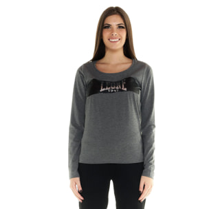 T-shirt Leone donna con maniche lunghe Greyss