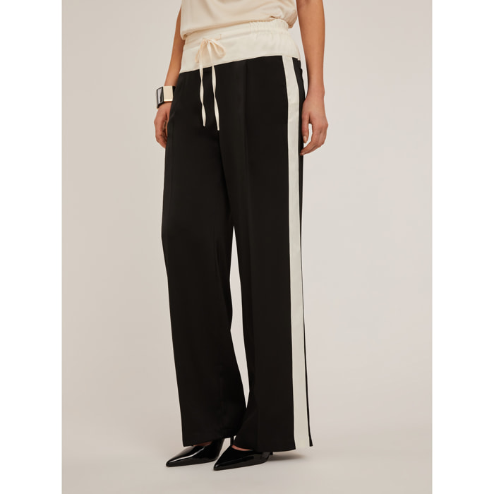 Motivi - Joggers bicolor fluidi - Nero