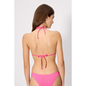 Top bikini a triangolo Rosa