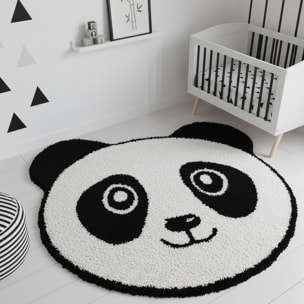 Tapis enfant Lavable 30° en coton motif animaux PANDA