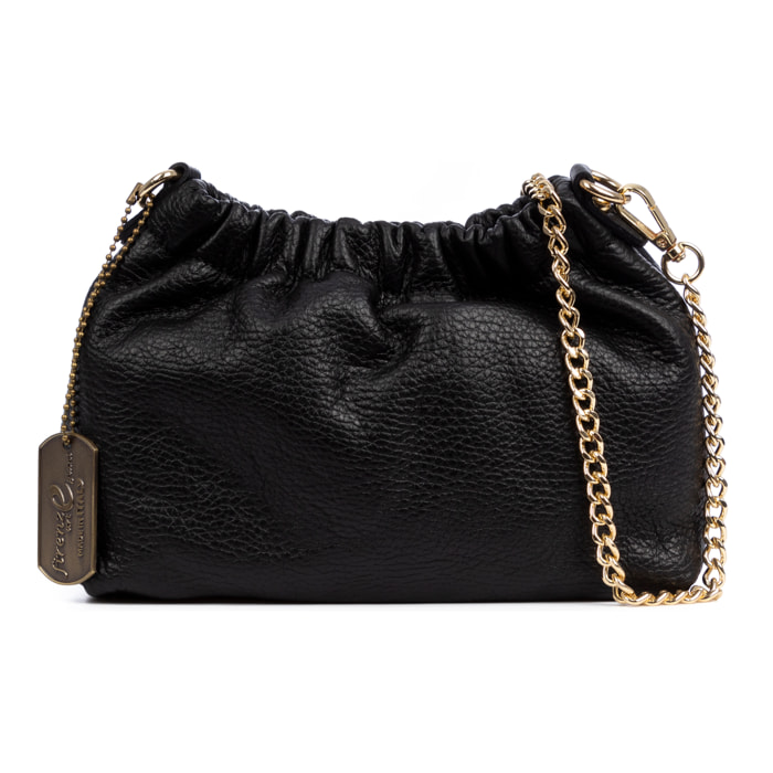 Ascea bolso bandolera piel auténtica dollaro con correa metal