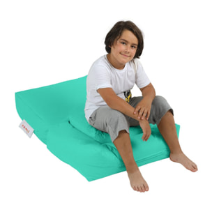 Sillón + puf para niños para exteriores turquesa