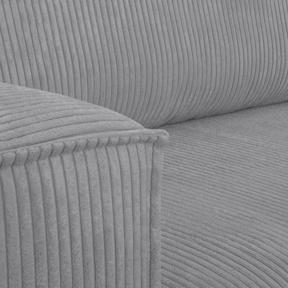 Canapé d'angle convertible 4 places en velours côtelé - LIVIA