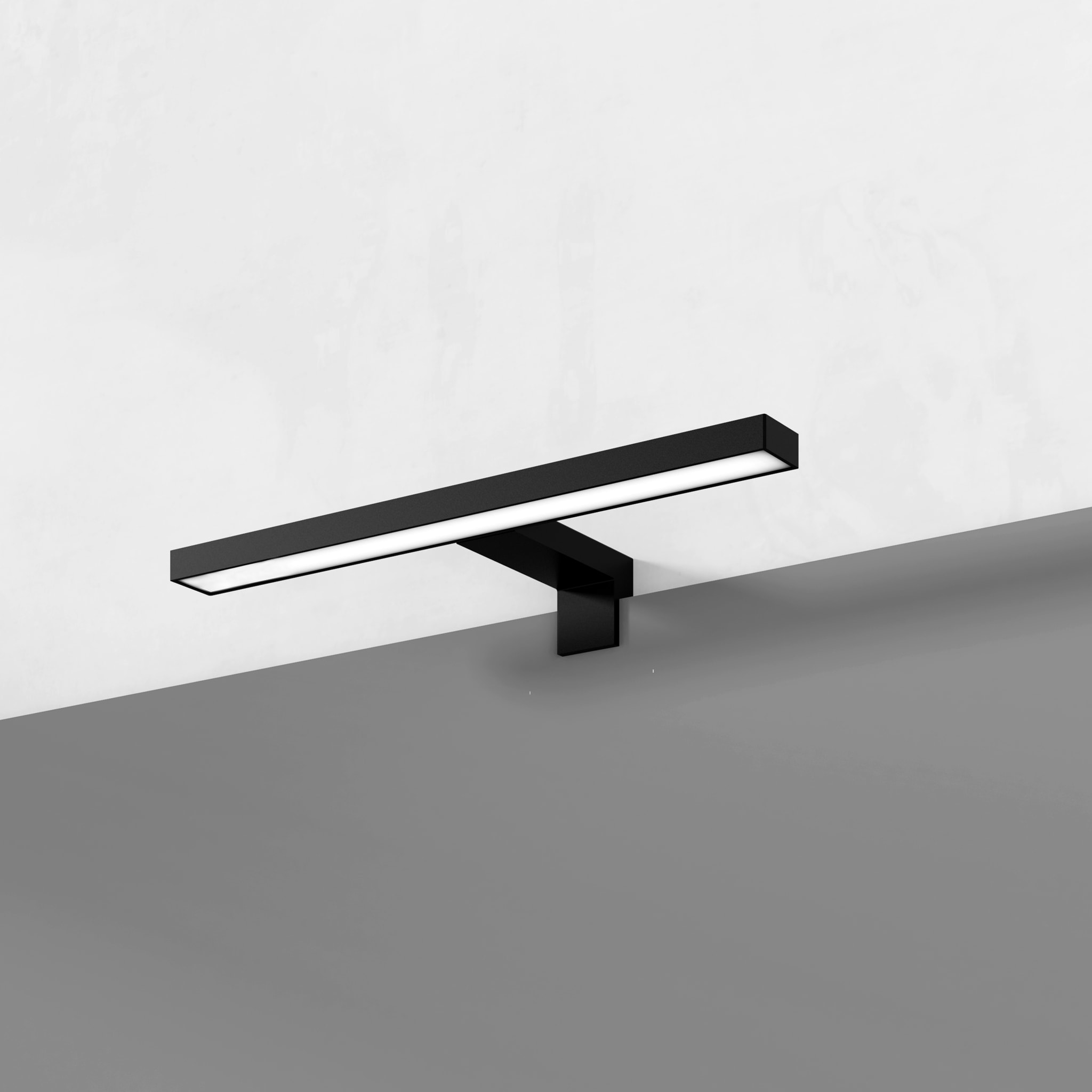Illumination de salle de bain Applique led Alday, 30cm noir