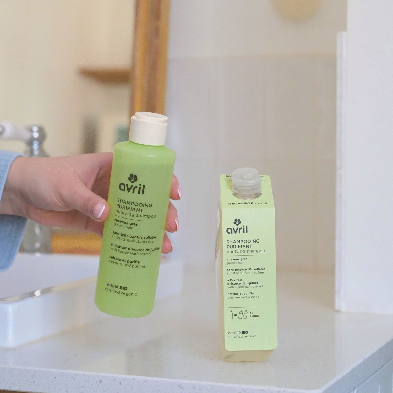 Shampooing Purifiant - Cheveux Gras - 250ml Certifié Bio - Shampooing Purifiant pourCheveux Gras Certifié Bio