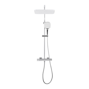 Ensemble de douche mural 3 jets avec mitigeur thermostatique, chrome (SATSSTZ)