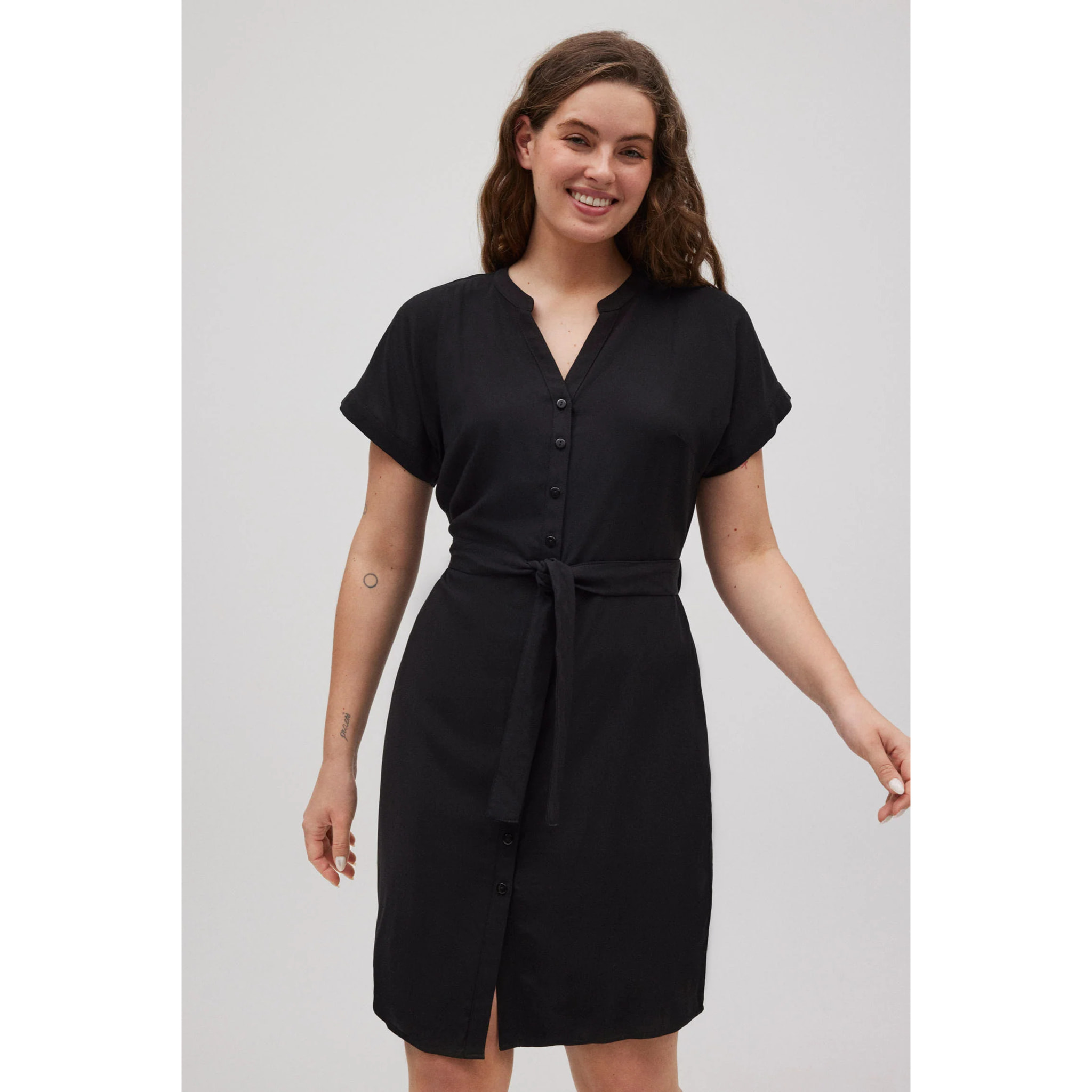 Abito chemisier midi nero