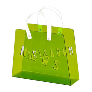 Porte-revues sac plexiglass vert - BAG