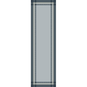 Chemin de table coton & autres fibres anti tache motif jacquard Galerie des glaces argent