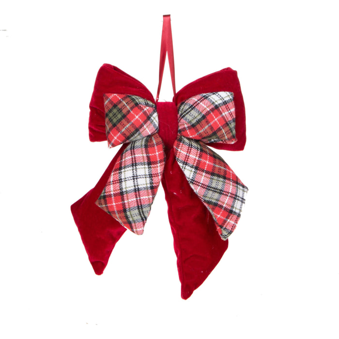 Fiocco natale scozzese - Pezzi 2 - ROSSO - Bianchi Dino SpA