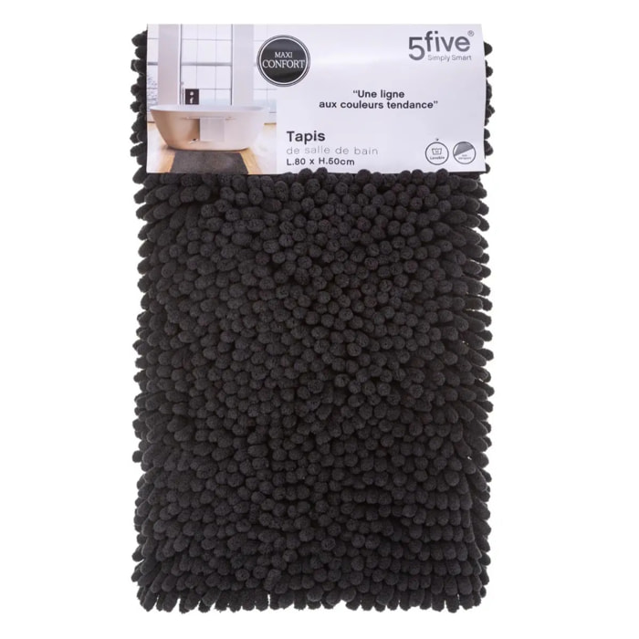 Tapis de bain 50x80 cm Noir Colorama