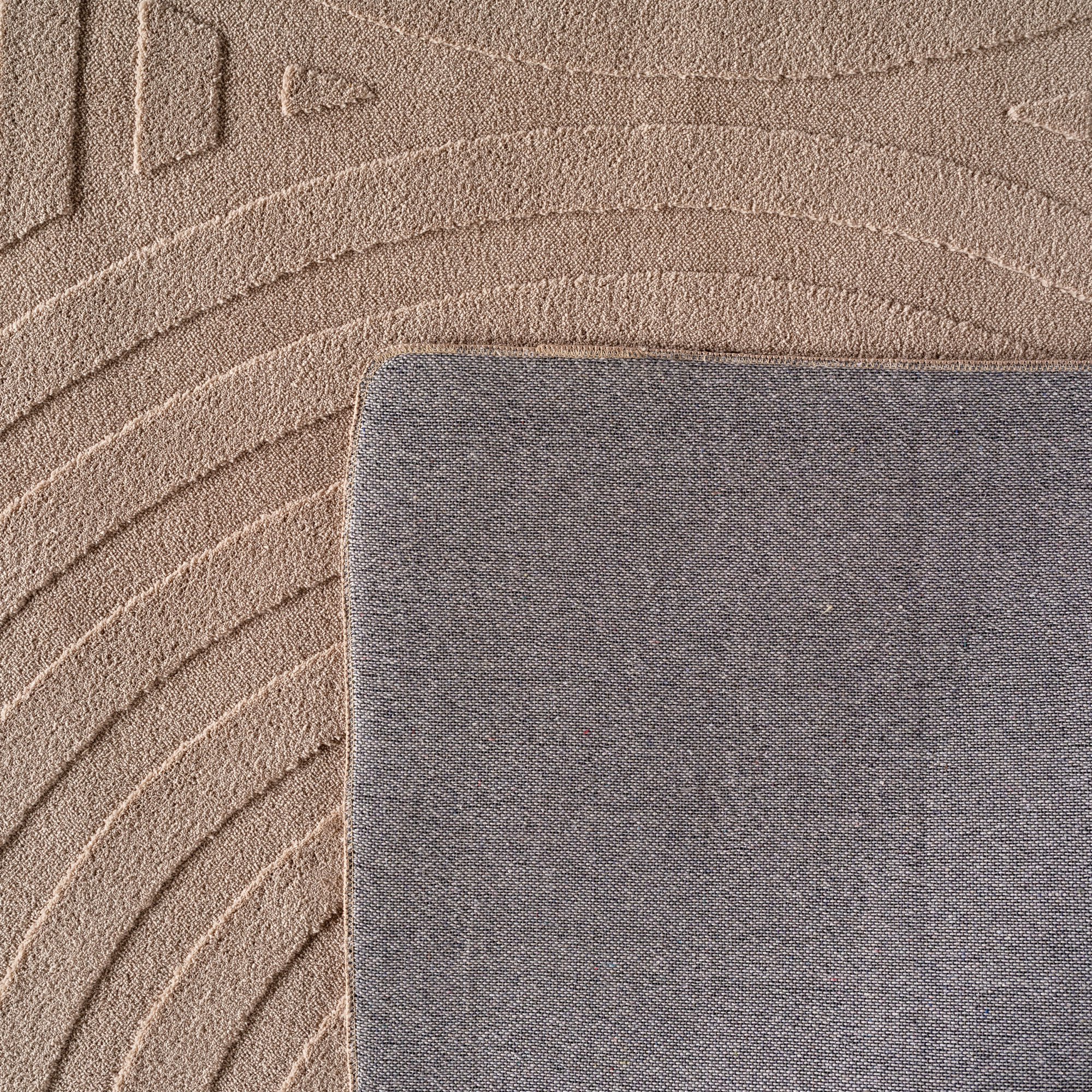 LENNY - Tapis de salon beige au design géométrique