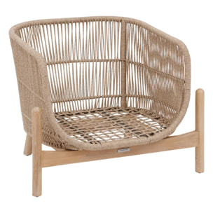 Fauteuil de salon de jardin "Deona" en acacia