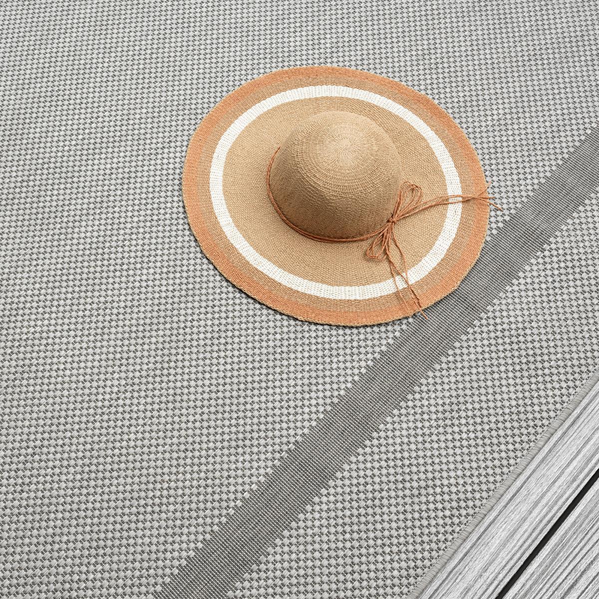 Tapis extérieur tissé kilim rectangle KOPO