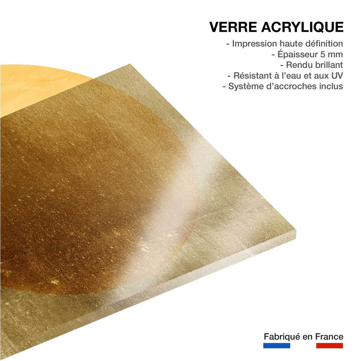 Tableau abstrait Golden ocean Tableau plexiglas