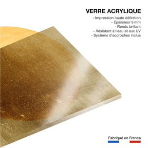 Tableau abstrait Golden ocean Tableau plexiglas