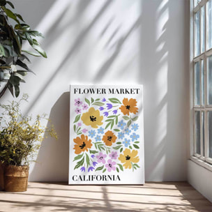 Tableau Flower Market California Toile imprimée