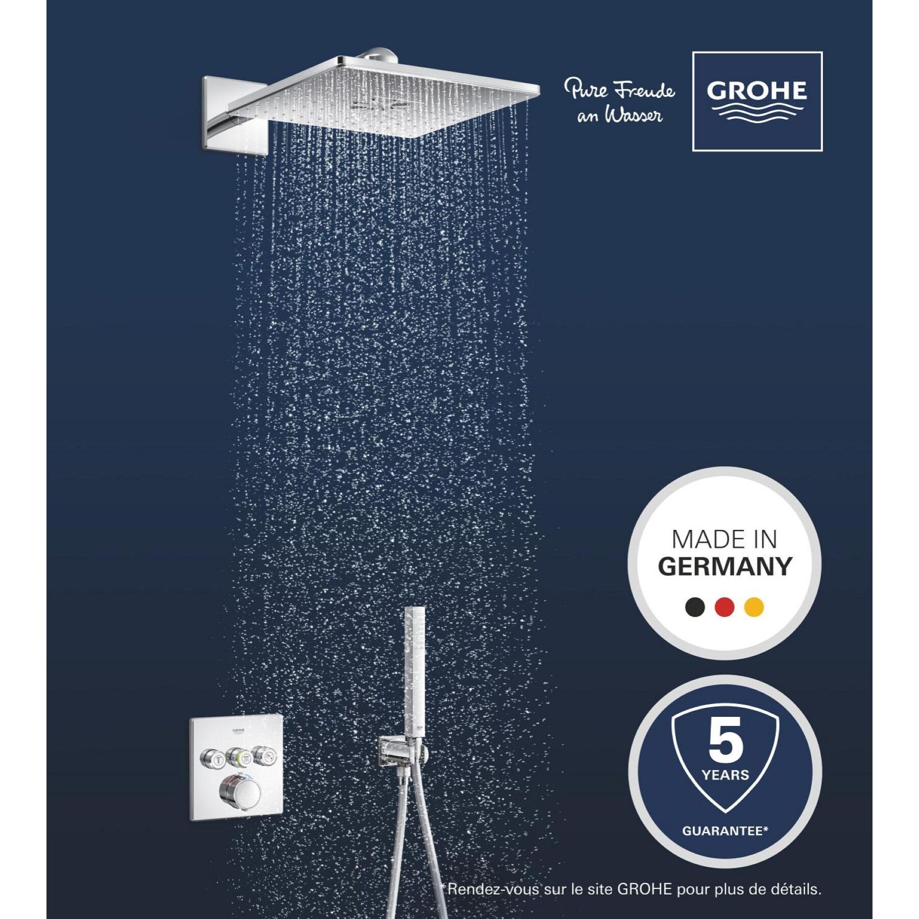 Pack douche encastrée Precision SmartControl avec Vitalio SmartActive 310 Cube