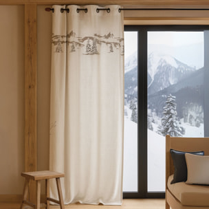 Rideau Montagne  épuré - Ecru