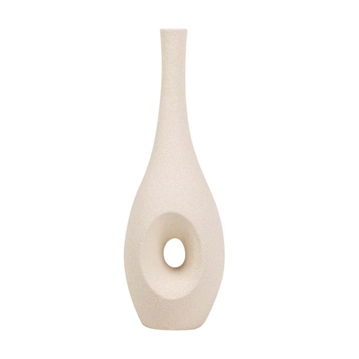 Florero Ceramica Beige 17x17x50 Cm