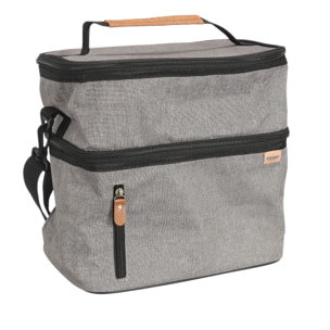 Lunch Bag Gris Zippe 26.7x27.9x17.8cm
