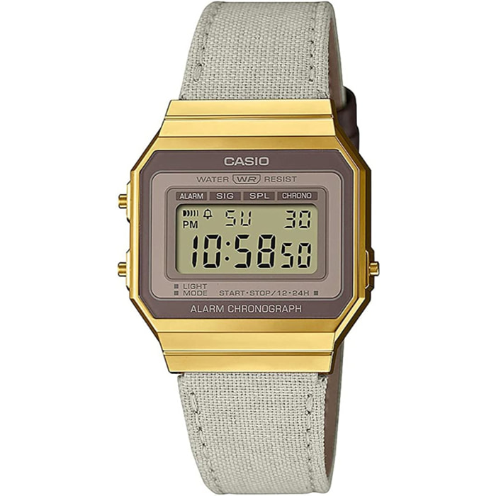 Reloj Casio A700WEGL-7AEF Hombre Digital Cuarzo con Correa de Tela