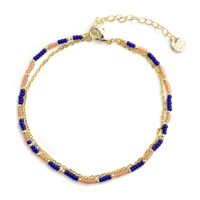 Tobillera Zasau acabado oro amarillo 18k