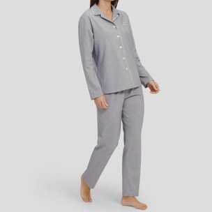 Pijama largo gris
