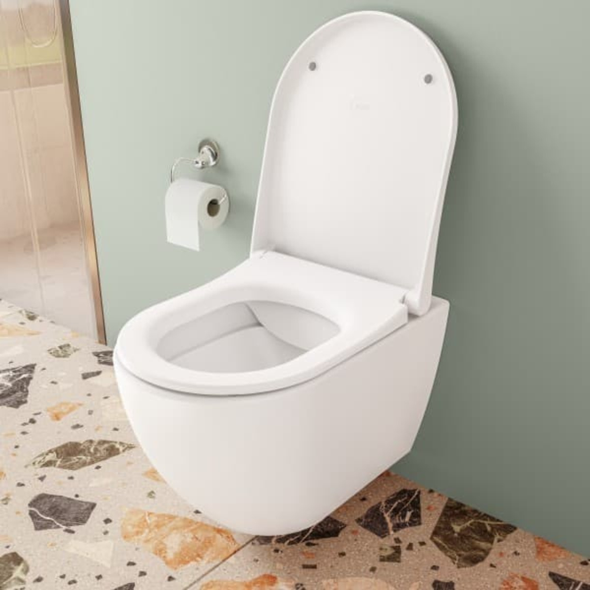 V-Fix Core Pack WC bâti-support + WC sans bride Vitra S60 + Abattant SoftClose + Plaque chrome mat (V-FixS60-5)