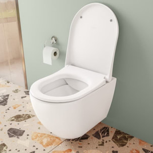 V-Fix Core Pack WC bâti-support + WC sans bride Vitra S60 + Abattant SoftClose + Plaque chrome mat (V-FixS60-5)