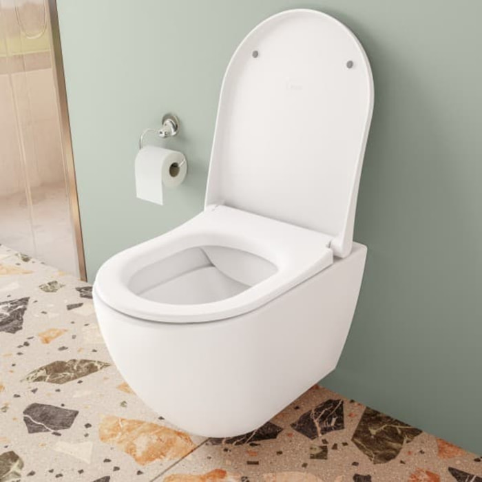 V-Fix Core Pack WC bâti-support + WC sans bride Vitra S60 + Abattant SoftClose + Plaque chrome mat (V-FixS60-5)