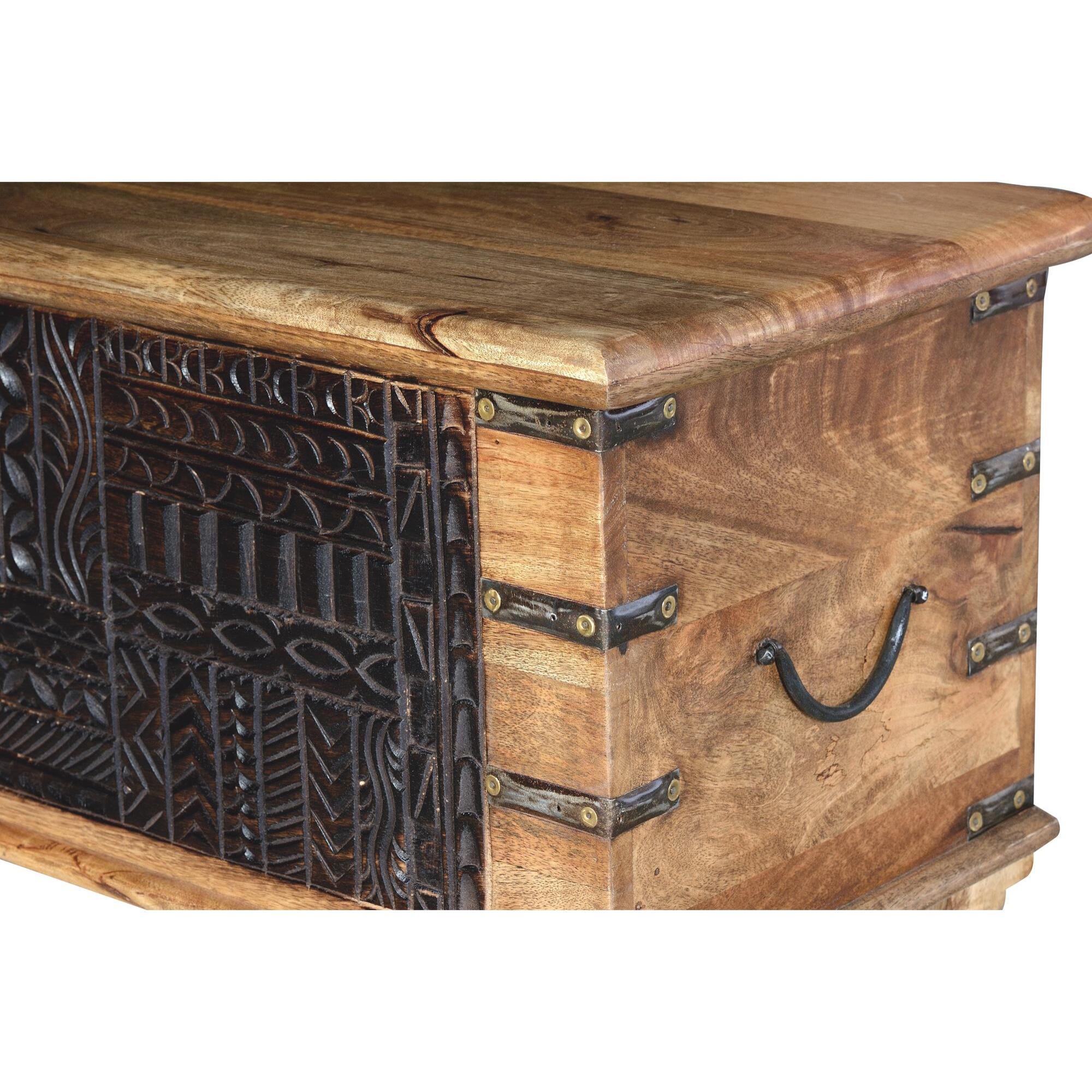 Baúl - madera de mango - 45x116x40cm