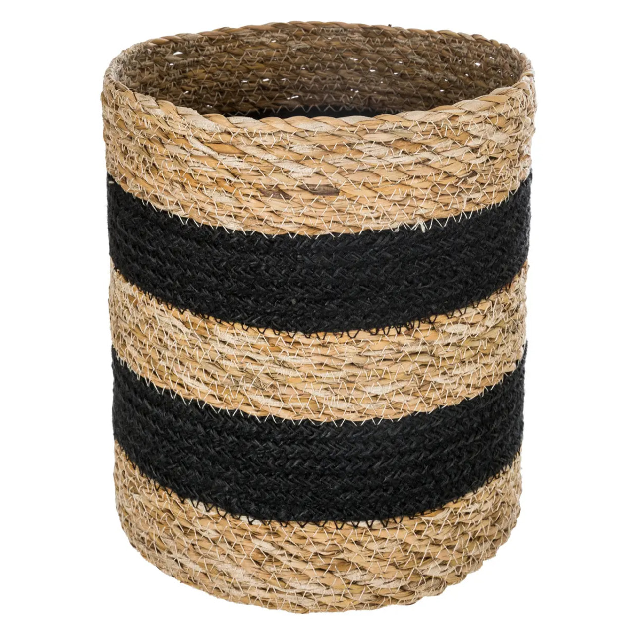 Set de 4 paniers jute noir