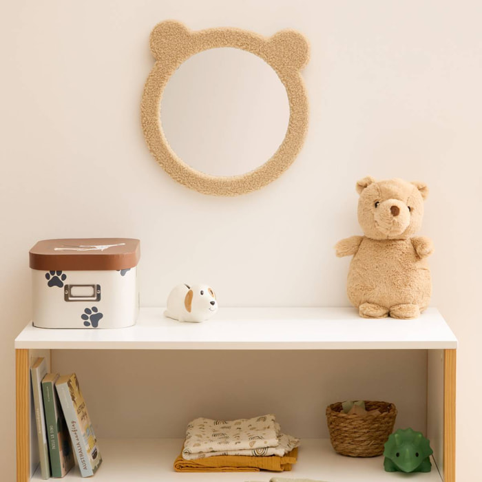 Miroir mural Beary marron 33,5x33,5cm