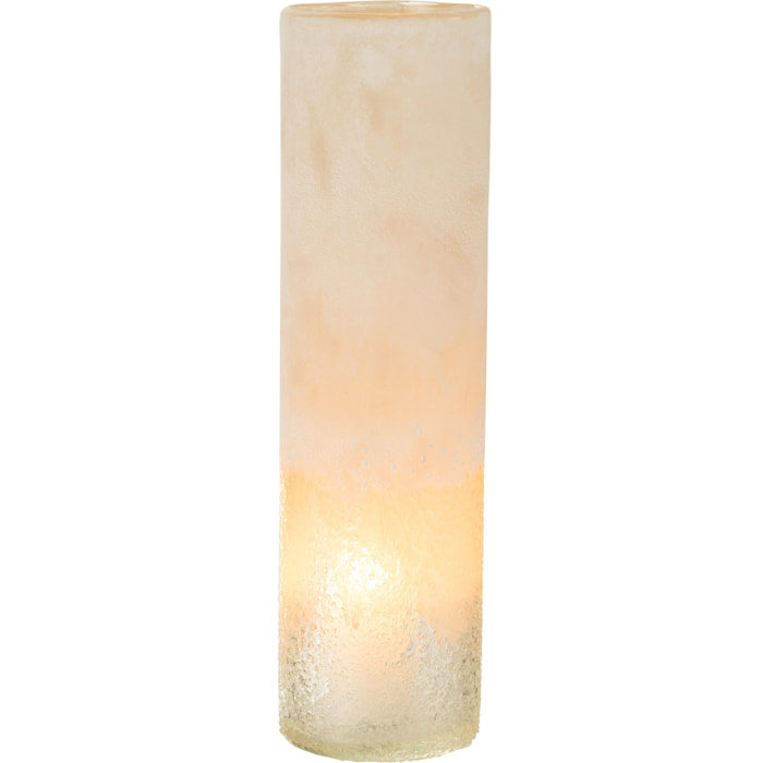 J-Line vase Cylindre - verre - beige - large - 41 cm de hauteur