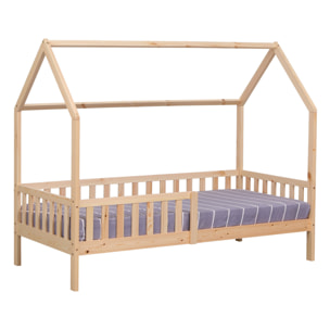 Lit cabane pour enfant 190x90cm en bois MARCEAU