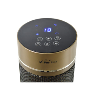 Calefactor 2kW con efecto digital de fuego eléctrico HOTI T55 PURLINE