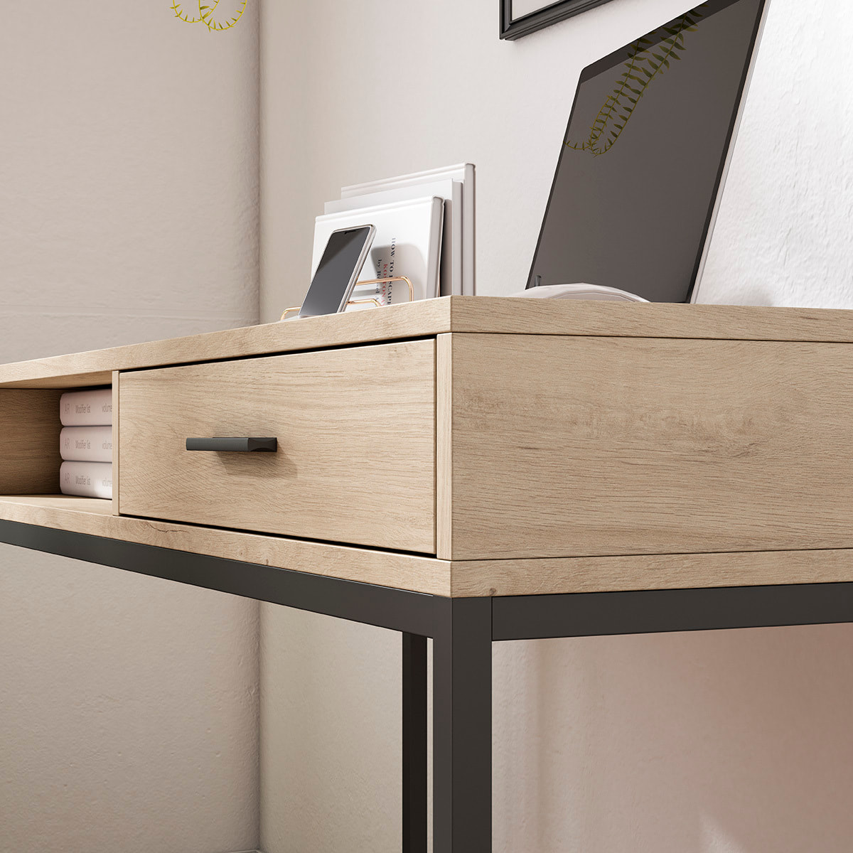 Escritorio Canterbury roble 79x105x48 cm