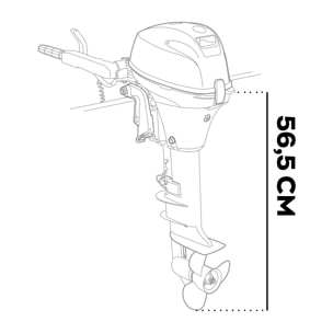 Kundan - Motore Marino Fuoribordo a Benzina 4 Tempi 246cc 9.9 Hp Gambo Lungo per Gommoni Barche da Pesca
