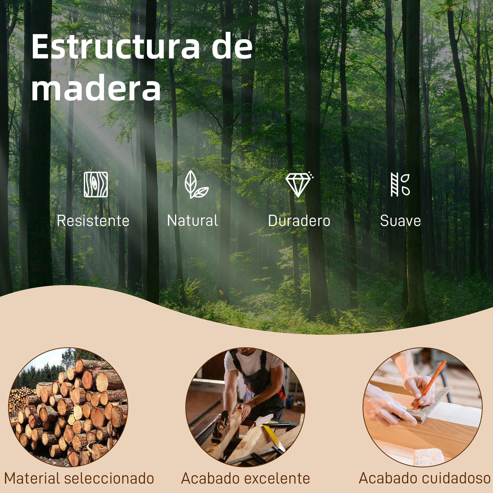 Silla Mecedora, Mecedora de Pana con Respaldo Alto, Patas de Madera de Caucho, Bolsillos, Reposabrazos, Estilo Moderno, Sillón de Lactancia, Carga 120 kg, para Dormitorio, Salón, Beige