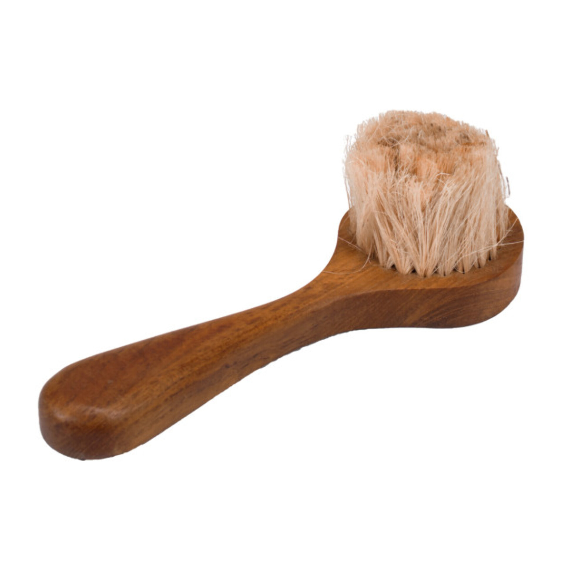 Brosse à cirer avec poignée en crin de vache et bois de teck - CODY