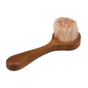 Brosse à cirer avec poignée en crin de vache et bois de teck - CODY