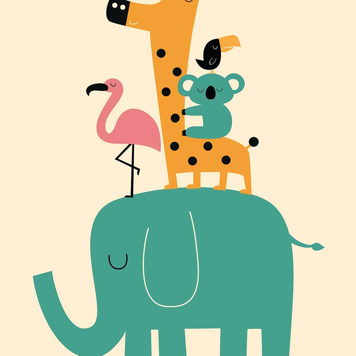 Affiche enfant pyramide des amis  Affiche seule