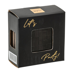 J-Line dessous de verre - verre- noir - boite de 4