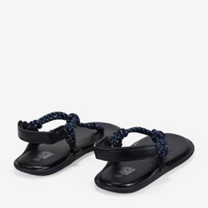 Sandalias de dedo azules planas