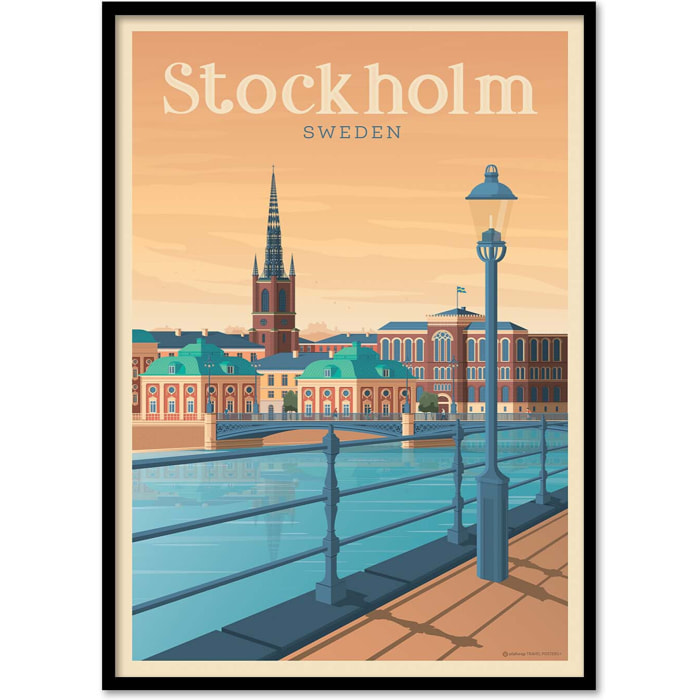 Affiche - Stockholm - Olahoop Travel Posters