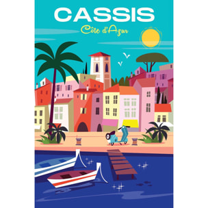 Tableau de provence cassis côte d'azur  Toile imprimée