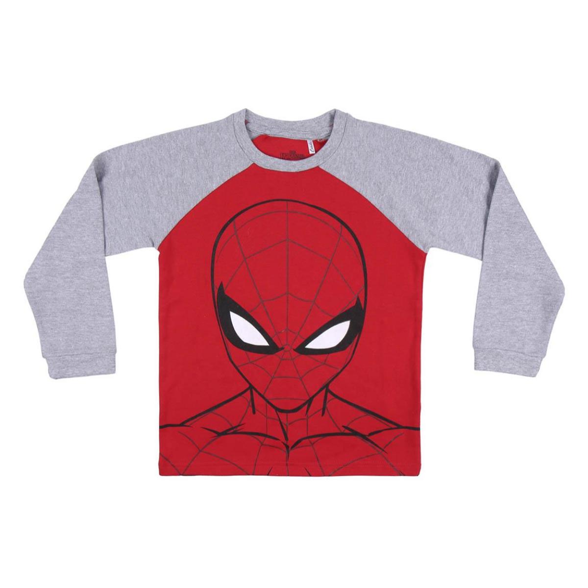 Spiderman Pigiama Manica Lunga Grigio e Rosso Lui Marvel Multicolor