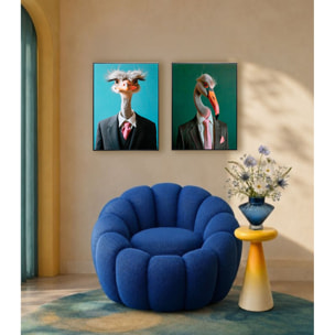 Tableau monsieur autruche 45x60cm Kare Design