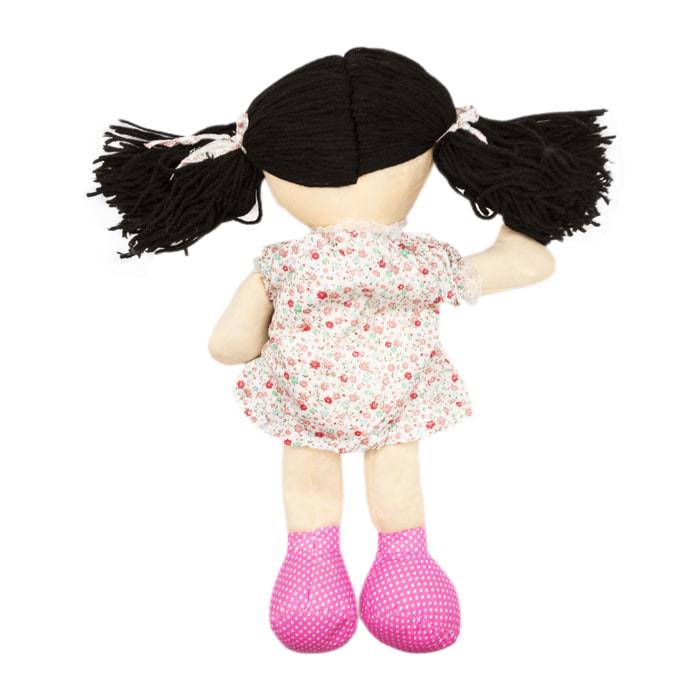 PELUCHE TÉRMICO: MUÑECA MORENA CON VESTIDO